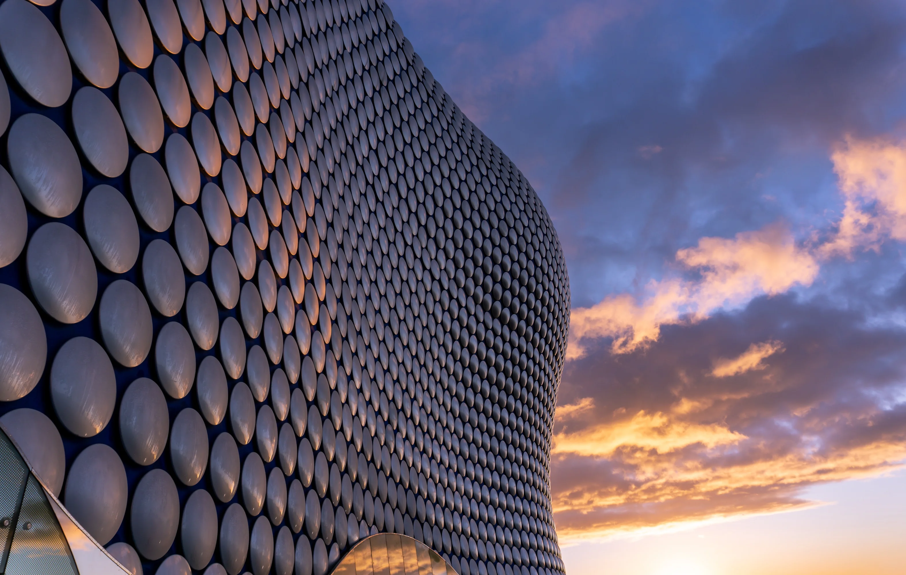 Abstract image of Birminghams bull ring